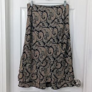 Vintage Casual Corner Annex Paisley Skirt – Size 10 – Midi Length
